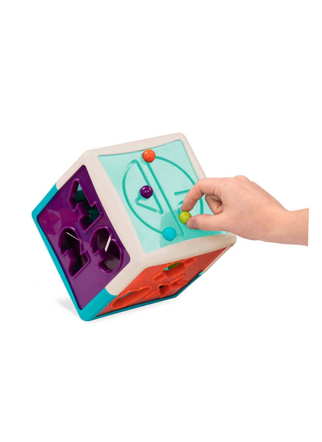 BATTAT - Shape Sorter, Cube Sorting Toy for Learning Shapes, Letters & Numbers, Educational Activity Cube with Bead Maze Toddlers, Pre School Toys, Best Gift Toys for Babies & Toddlers - Image 1