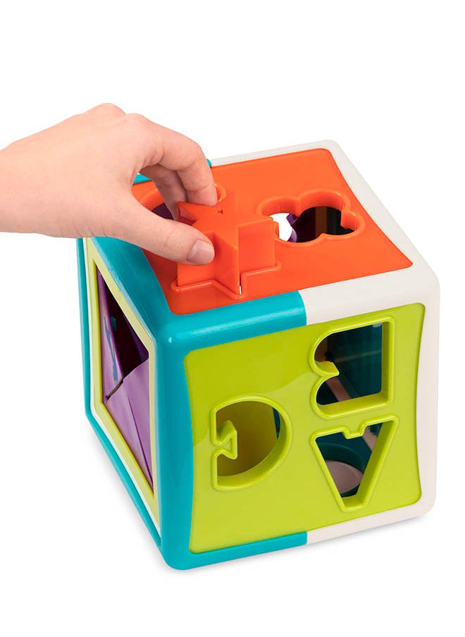 BATTAT - Shape Sorter, Cube Sorting Toy for Learning Shapes, Letters & Numbers, Educational Activity Cube with Bead Maze Toddlers, Pre School Toys, Best Gift Toys for Babies & Toddlers - Image 1