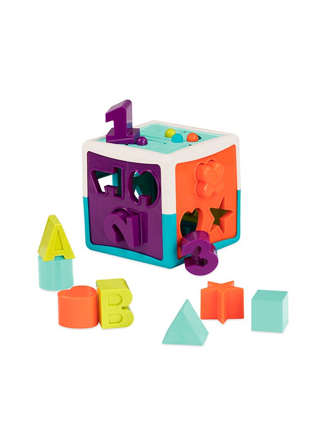 BATTAT - Shape Sorter, Cube Sorting Toy for Learning Shapes, Letters & Numbers, Educational Activity Cube with Bead Maze Toddlers, Pre School Toys, Best Gift Toys for Babies & Toddlers - Image 1