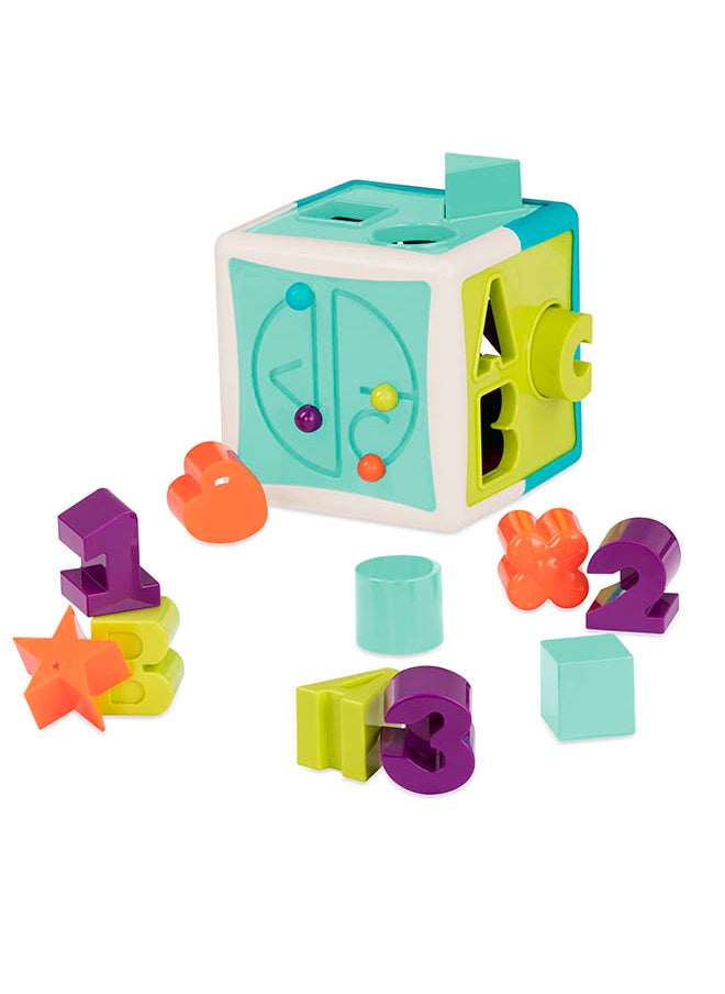 BATTAT - Shape Sorter, Cube Sorting Toy for Learning Shapes, Letters & Numbers, Educational Activity Cube with Bead Maze Toddlers, Pre School Toys, Best Gift Toys for Babies & Toddlers - Image 1