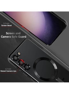 MIGOFAST Galaxy S24 Magnetic Case Compatible with MagSafe  Luxury Plating Design Galaxy S24 Case with Camera Lens Protector Soft TPU Bumper for Samsung Galaxy S24  Black  - Image 3