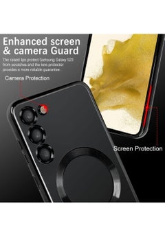MIGOFAST Galaxy S24 Magnetic Case Compatible with MagSafe  Luxury Plating Design Galaxy S24 Case with Camera Lens Protector Soft TPU Bumper for Samsung Galaxy S24  Black  - Image 5