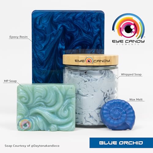 Eye Candy Pigments Premium Blue Mica Powder - Blue Orchid (50gr) - for Epoxy, Resin, Soap, Paint, Woodworking, Acrylic Pouring, Bath Bombs, Fishing Lures - DIY Arts and Crafts Additive - Image 2
