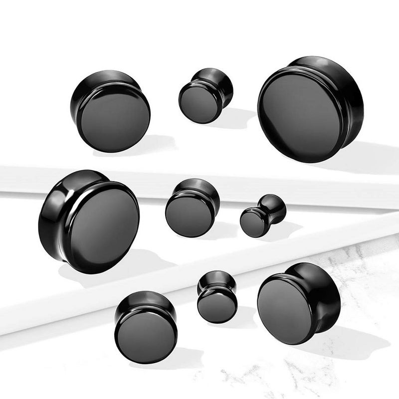 Pierced Owl Natural Black Obsidian Stone Double Flared Plug Gauges, Sold as a Pair (14mm (9/16")) - Image 4