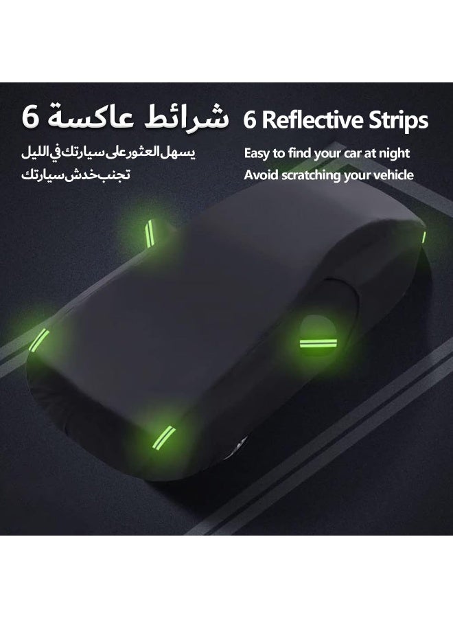 BUPY Full Car Cover Dirtproof, SUV Car Cover Waterproof All-Weather Rain Snow UV Sun Hail Protector for Sedan, Automotive Accessories Scratch Resistant, Breathable Outdoor Cover (4700 - 4850 cm, SUV, Black) - Image 5