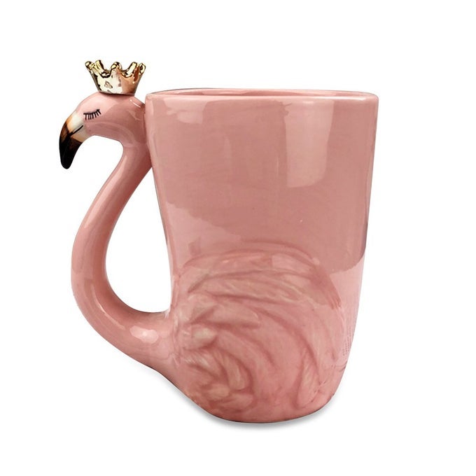16 OZ CUTE PINK COFFEE MUG CERAMIC FLAMINGO GIFT UNIQUE CUPS MOM DAY GIFT FOR WOMEN HER GRANDMA PRETTY MUG FUNNY COFFEE CUP FUNKY XMAS PRESENTS FOR GIRLFRIEND DECORATIVE ANIMAL DECOR CHRISTMAS MUGS