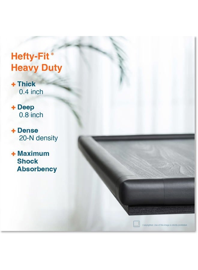 Roving Cove Corner Protector for Baby (8 Large Corners) - Hefty-Fit Heavy-Duty Soft Rubber Foam Furniture Corner Bumper Guards, 3M Adhesive Pre-Taped, Onyx Black  - Image 2