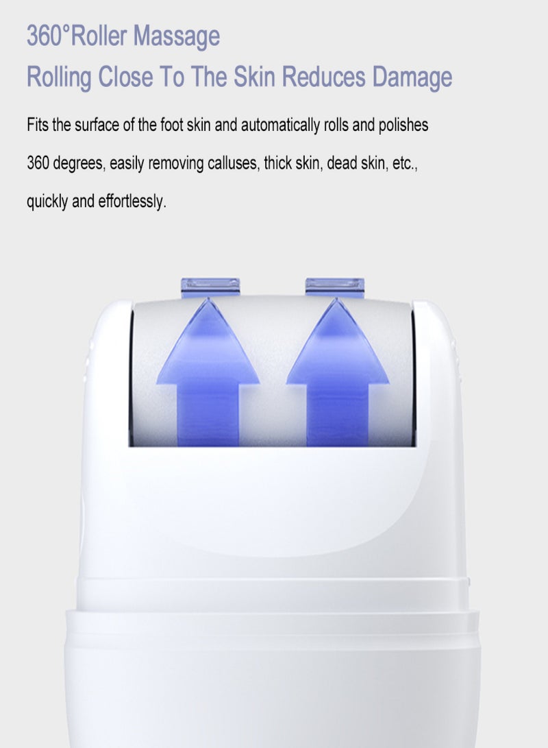 إنشن جهاز كهربائي لإزالة مسامير القدمين مزود بضبط تروسين، طقم أدوات باديكير محمول مقاوم للماء للعناية بالقدمين من أجل البشرة الجافة والمتشققة والميتة - Image 3