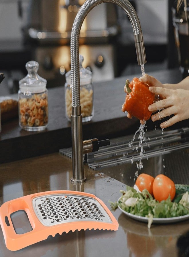 سولوستر مبشرة جبن من الفولاذ المقاوم للصدأ من سولستري، مبشرة بطاطس مزدوجة الجوانب، قطاعة جزر، مبشرة خضراوات بمقبض للجبن والزنجبيل والشوكولاتة والتوابل وغيرها - Image 5