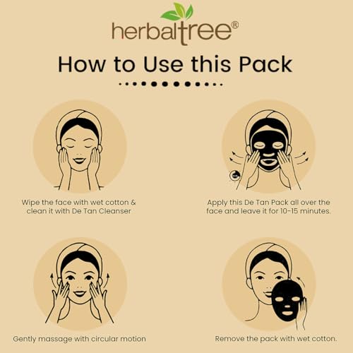Herbal Tree De-Tan Removal Face Pack for Glowing Skin with Clove & Peppermint Oil | Removes Tan, Brightens & Evens Tone | Paraben, Sulphate & Silicone Free | for women & men (500 gm) - Image 4