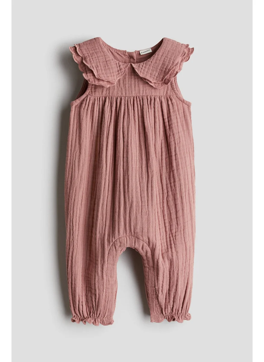 H&M Cotton Muslin Romper Suit