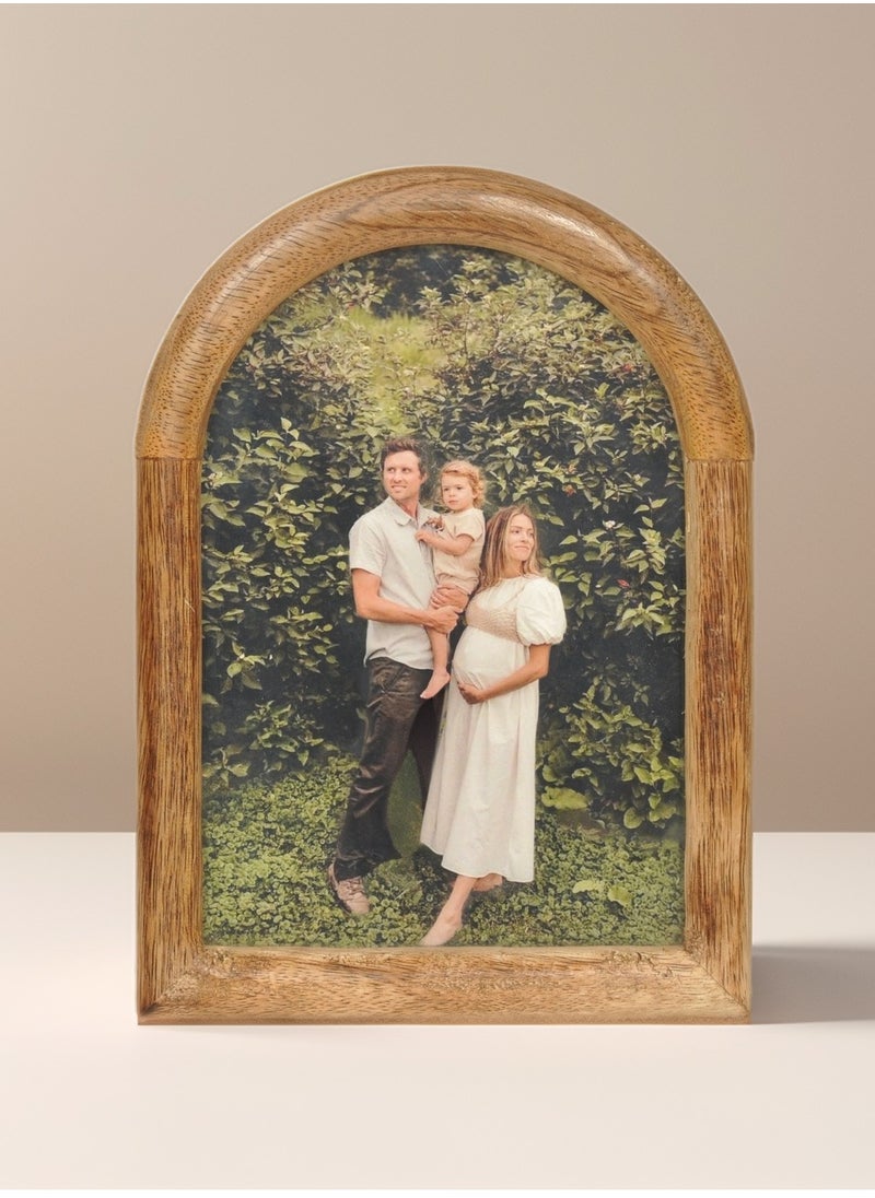 Mars & More - Handcrafted Wooden Arch Photo Frame 15x20 cm by Artesania - Image 1