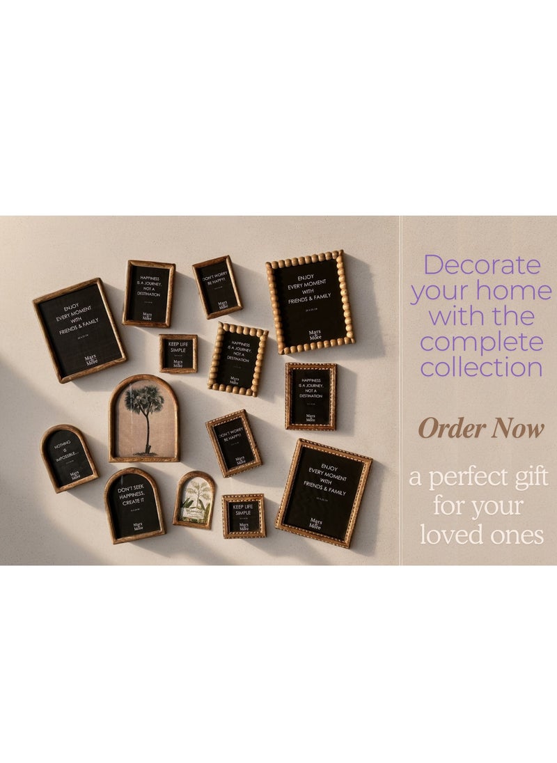Mars & More - Handcrafted Wooden Arch Photo Frame 15x20 cm by Artesania - Image 1
