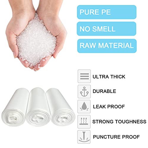 SOSOHOME 15 Gallon Trash Bags - 1 MIL Ultra Strong Tall Kitchen Garbage Bags, Unscented Trash Can Liners for Office, 60 Count - Image 4