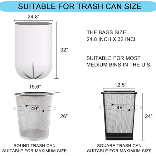 SOSOHOME 15 Gallon Trash Bags - 1 MIL Ultra Strong Tall Kitchen Garbage Bags, Unscented Trash Can Liners for Office, 60 Count - Image 3