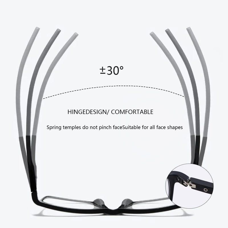 Yimi Progressive Photochromic Multifocus Reading Glasses For Men Women Spring Hinge Computer Anti Blue Light Uv Sun Readers(Black  1.00  Multiplier_X) - Image 5