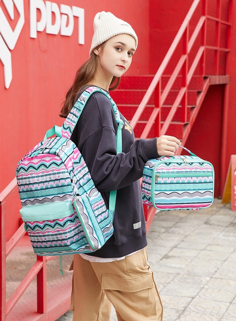 SKT Shiketro Two-piece Student Backpack Qutdoor Printed Waterproof Backpack - Image 2