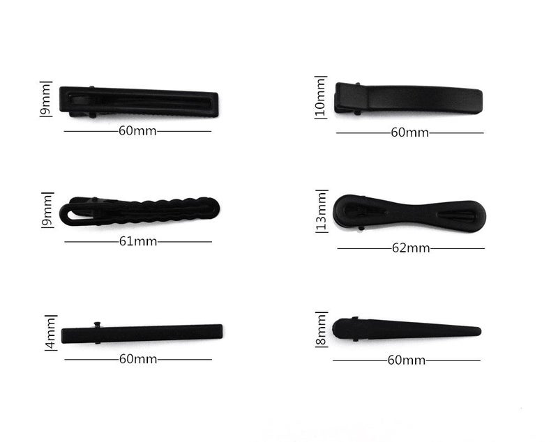 yueton Pack of 12 Black Matte Barrettes Bobby Pin Alligator Clip Hair Clips Bride Head-wear Edge Clip Clamps for Ladies Girls Hair Bows - Image 2