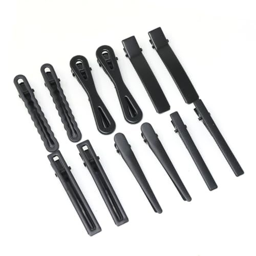 yueton Pack of 12 Black Matte Barrettes Bobby Pin Alligator Clip Hair Clips Bride Head-wear Edge Clip Clamps for Ladies Girls Hair Bows - Image 1