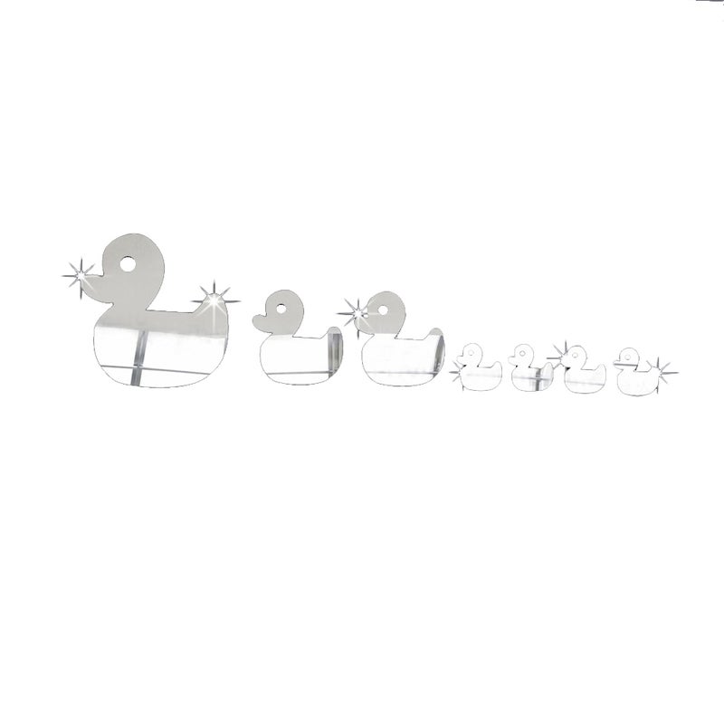 DIY Art Sticker Pattern Mirror Wall Sticker Bedroom Office Decor Mural Decoration ( ) - Image 1