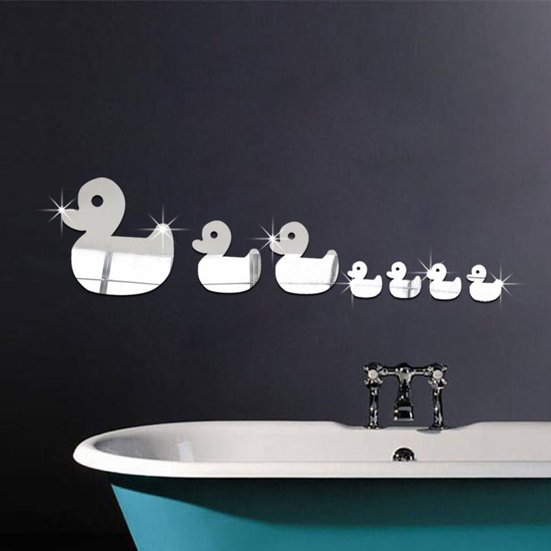 DIY Art Sticker Pattern Mirror Wall Sticker Bedroom Office Decor Mural Decoration ( ) - Image 2