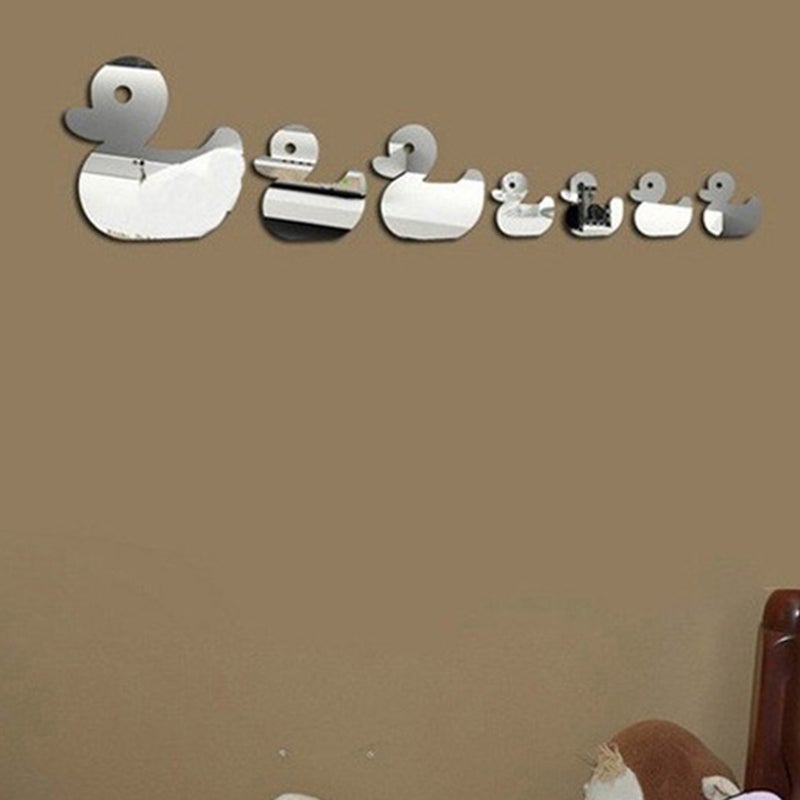 DIY Art Sticker Pattern Mirror Wall Sticker Bedroom Office Decor Mural Decoration ( ) - Image 3