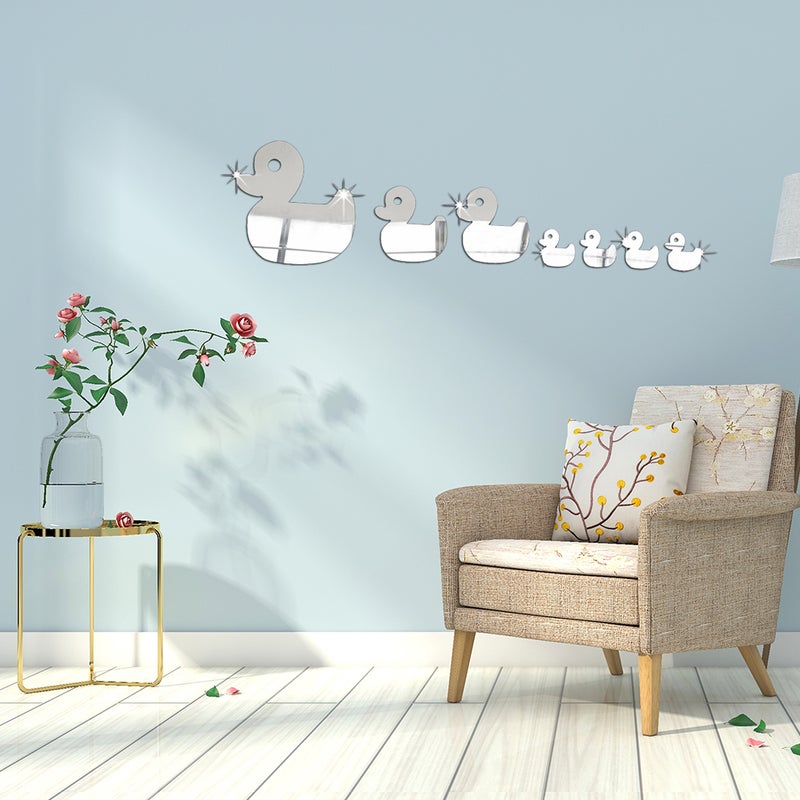DIY Art Sticker Pattern Mirror Wall Sticker Bedroom Office Decor Mural Decoration ( ) - Image 4