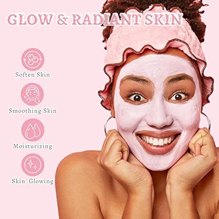 ANAI RUI Rose Facial Mask, Deep Cleansing, Clay Mask with Kaolin Pink Clay, Gifts for Women, Niacinamide, Collagen, Hyaluronic Acid for Moisturizing & Smooth Skin, Pores Minimizers, 4.23 Oz - Image 3