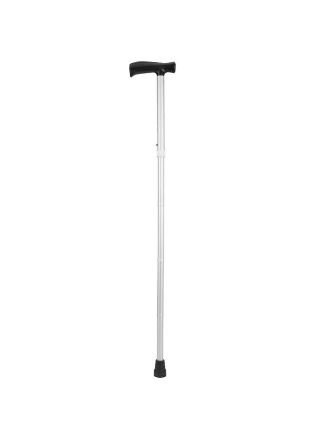 Thoraya Portable Aluminium Alloy Frosted Anti‑skid Elderly Walking Stick Multifunction Folding Ultralight TBR Handle Cane Silver White  - Image 2