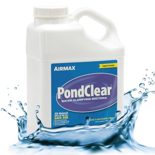 Airmax PondClear Liquid Bacteria for Lakes, Ponds & Water Garden Treatments, Natural Bio Clarifier & Cleaner for Crystal Clear Water, Remove Nutrients & Noxious Odor, Fish, Pet & Plant Safe, 1 Gallon - Image 1