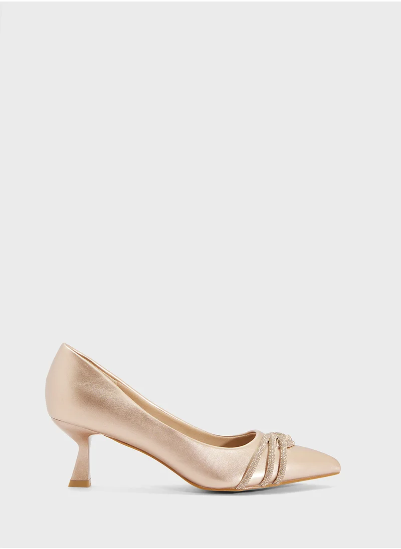 ELLA Diamante Heeled Pump