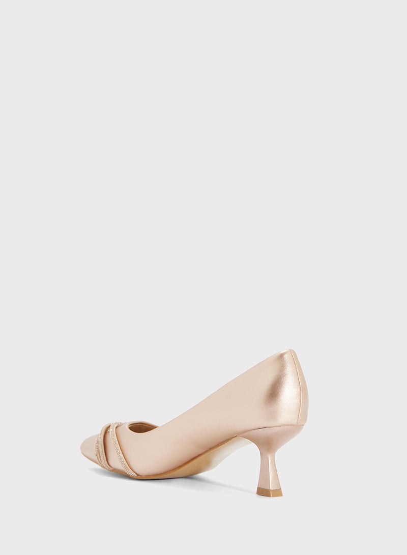ELLA Diamante Heeled Pump  - Image 3