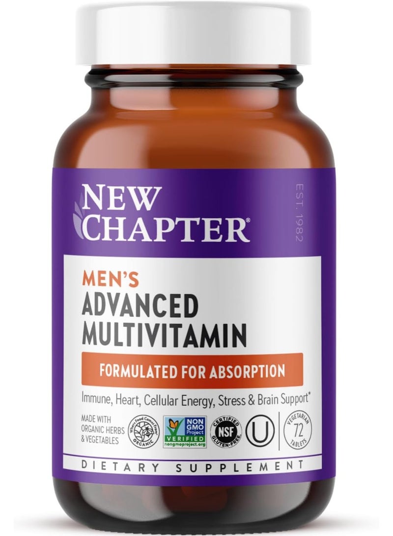 New Chapter Men's Advanced Multivitamin, 72 Vegetarian Tablets - Image 2
