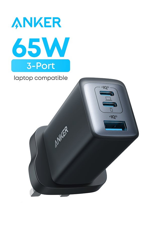 Anker USB C Charger, 735 Charger (Nano II 65W), PPS 3-Port Fast Compact USB C Charger for MacBook Pro/Air, iPad Pro, Galaxy S24/S23, Dell XPS 13, iPhone 17/16/15, Huawei, Xiaomi, Redmi, Vivo, Oppo - Image 1