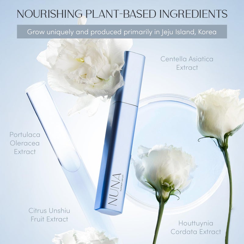 NUNA Eyelash Growth Support Serum 6ml â€“ Eye Lash and Eyebrow Enhancing Serum for Women & Men with Biotin - Korean Multi Peptide & Natural Extracts â€“ Promotes Fuller and Longer Lashes - 6 Month Supply - Image 3