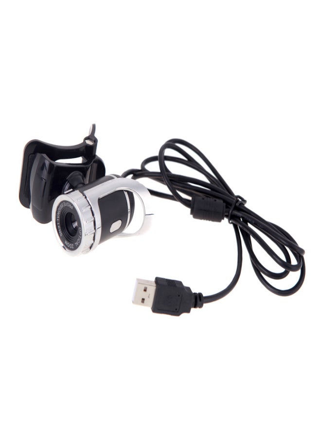 كاميرا ويب مكتبية USB 2.0، كاميرا كمبيوتر محمول، ميكروفون مدمج ماص للصوت، كاميرا ويب لمكالمات الفيديو للكمبيوتر الشخصي والكمبيوتر المحمول، فضية اللون - Image 4