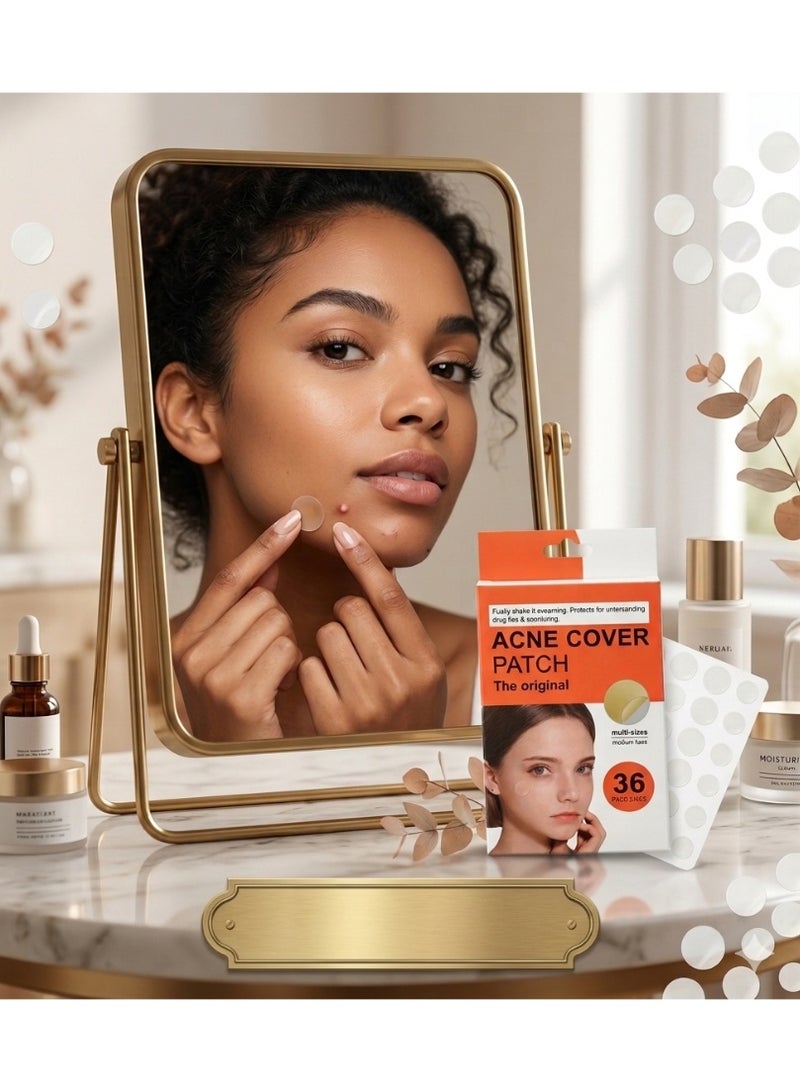 Clear acne patches – for instant coverage and protection of pimples – multi-size – suitable for all skin types (36 pieces) - Image 3