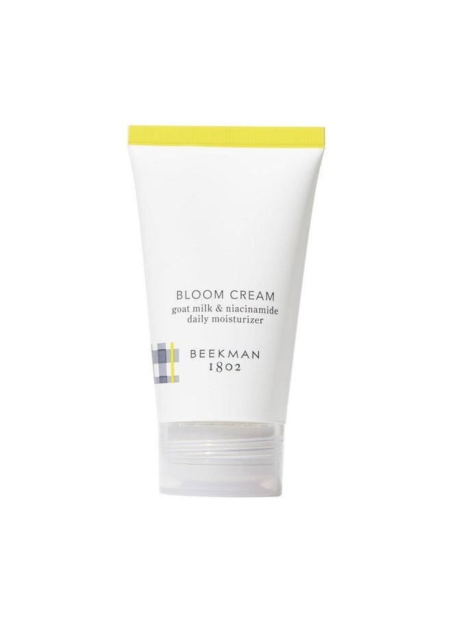Beekman 1802 Bloom Cream Daily Moisturizer Tube Fragrance Free 1.69 Fl. Oz Nourishes Hydrates & Restores With Niacinamide No Irritation Good For Sensitive Skin  - Image 1