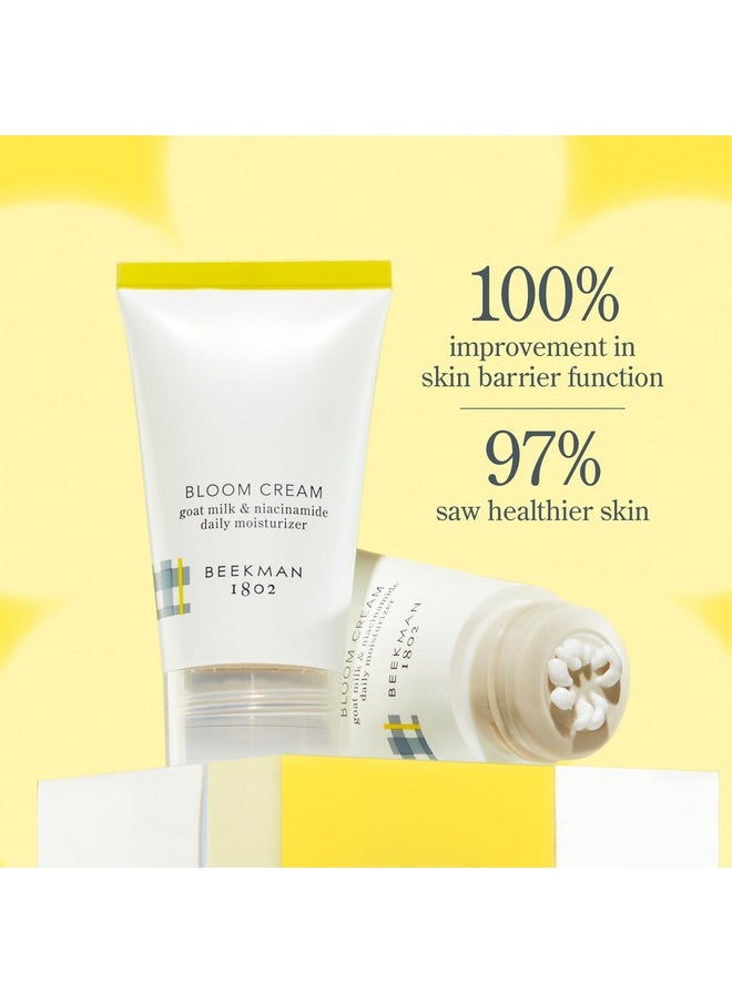 Beekman 1802 Bloom Cream Daily Moisturizer Tube Fragrance Free 1.69 Fl. Oz Nourishes Hydrates & Restores With Niacinamide No Irritation Good For Sensitive Skin  - Image 5