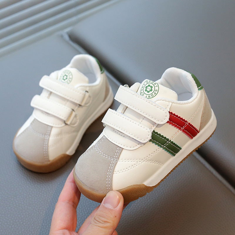 Spring Baby Soft-Soled Toddler Shoes Children'S Casual Comfortable Sneaker Lightweight Non-Slip White Shoes - Image 1