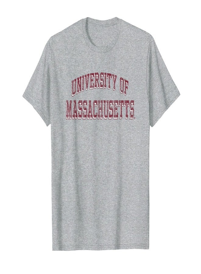 UMass Minutemen Retro Arch Gray Officially Licensed T-Shirt