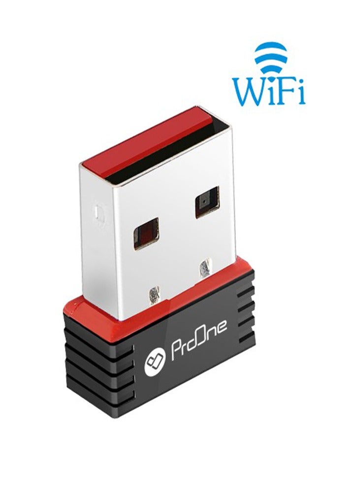 ProOne ProOne Wireless USB WiFi Adapter, 300Mbps, 2.4GHz, USB 2.0, Compatible with Windows 11/10/8/7, Mac OS X  - Image 2