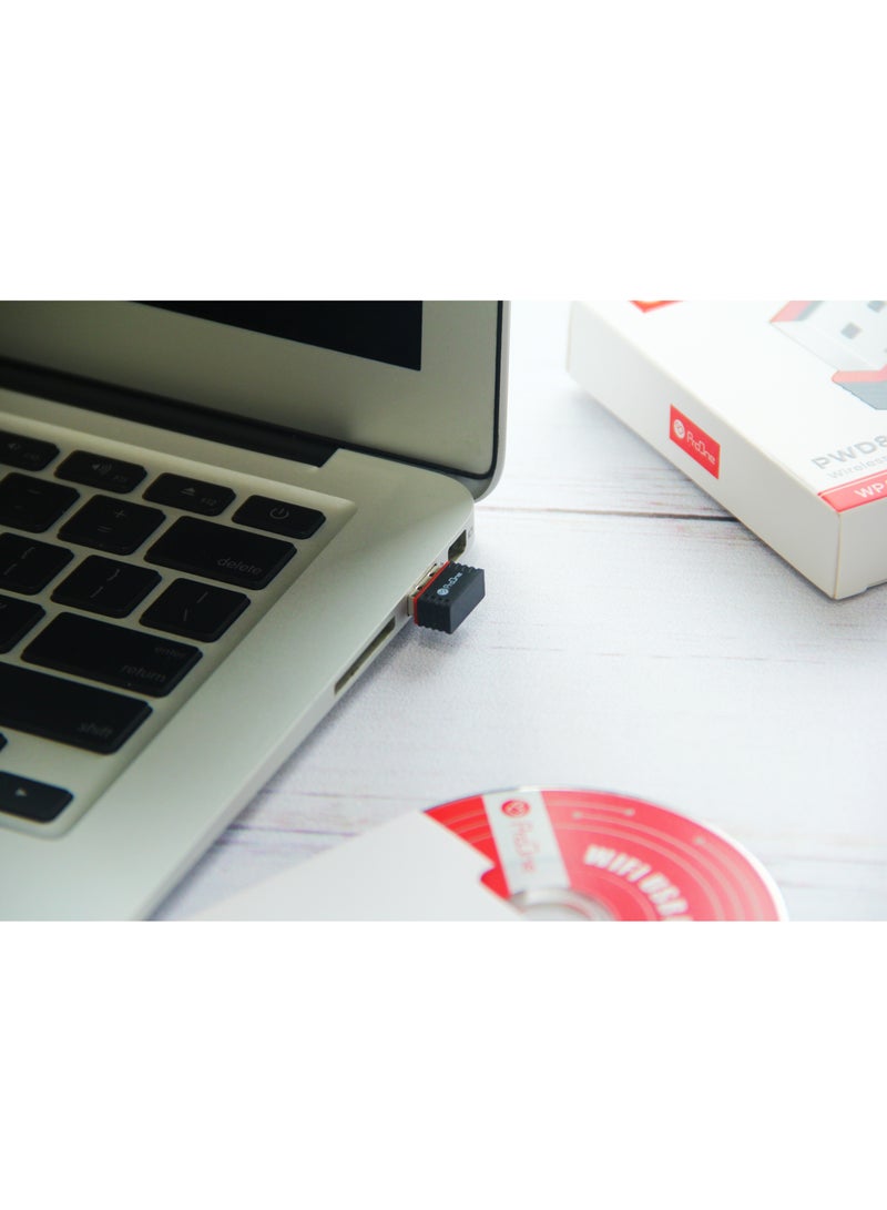 ProOne ProOne Wireless USB WiFi Adapter, 300Mbps, 2.4GHz, USB 2.0, Compatible with Windows 11/10/8/7, Mac OS X  - Image 3