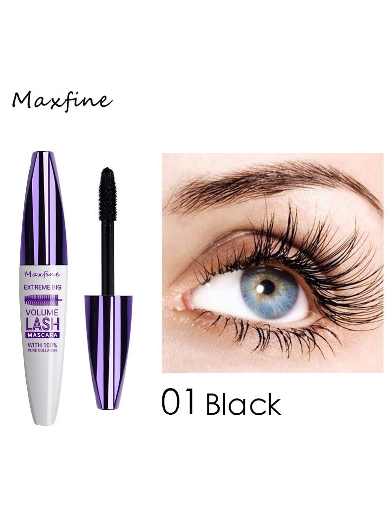 ماكس فاين ماسكارا 5D مكثفة مقاومة للألياف ماسكارا - ماسكارا تجعيد متينة بطول طبيعي - ماسكارا طويلة الأمد سميكة  - Image 1
