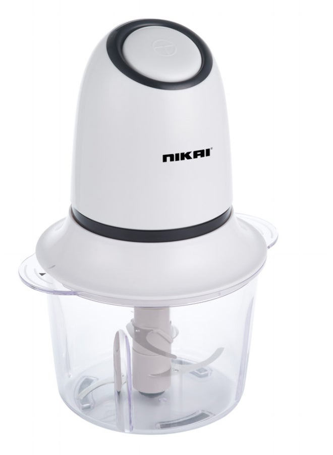 NIKAI Chopper With Unbreakable PC Bowl Double Stainless Steel Blades 1.2 L 300 W NC194P White - Image 2