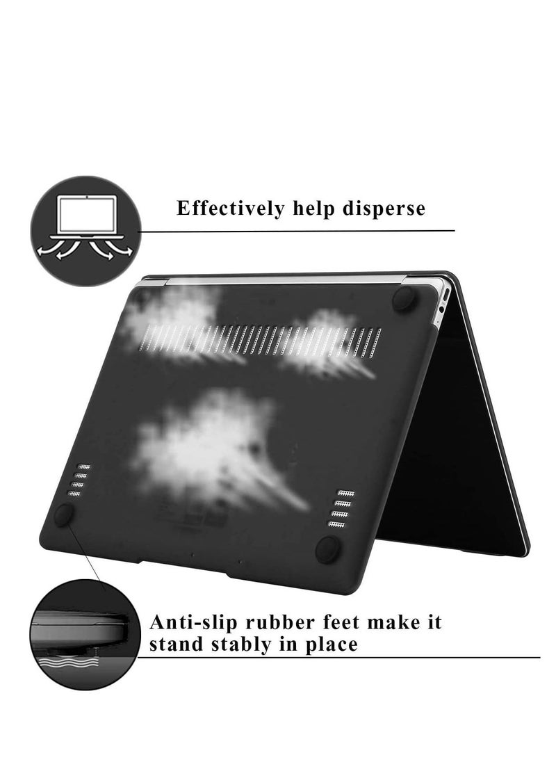 Generic - Case Compatible with Huawei Matebook D15 2020 2021/Honor Magicbook 15 2020, Frosted Hard Plastic Shell Cover for Huawei Matebook D15 /Honor Magicbook 15--Matte Black - Image 1