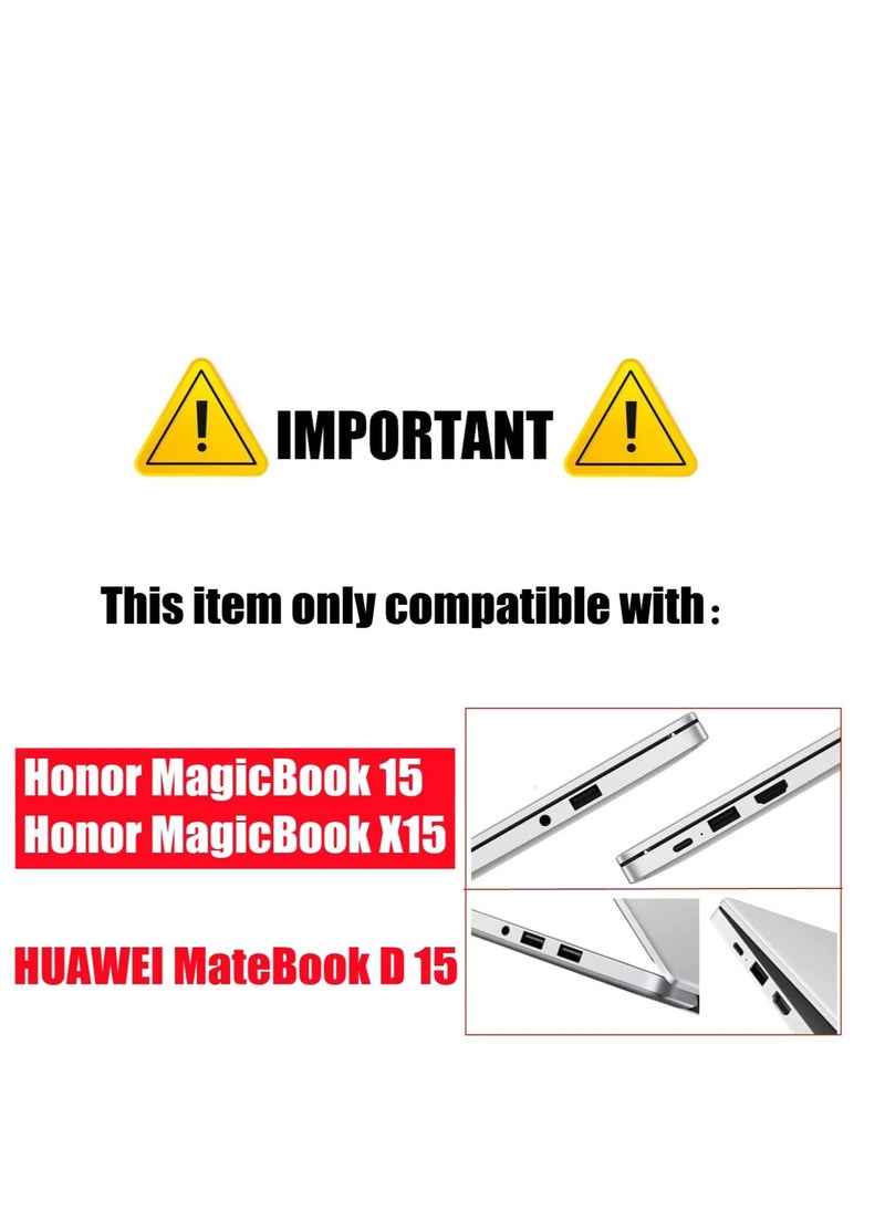 Generic - Case Compatible with Huawei Matebook D15 2020 2021/Honor Magicbook 15 2020, Frosted Hard Plastic Shell Cover for Huawei Matebook D15 /Honor Magicbook 15--Matte Black - Image 1