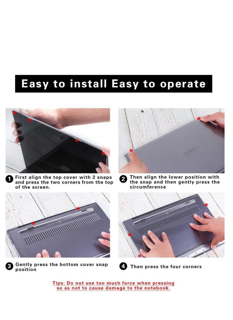 Generic - Case Compatible with Huawei Matebook D15 2020 2021/Honor Magicbook 15 2020, Frosted Hard Plastic Shell Cover for Huawei Matebook D15 /Honor Magicbook 15--Matte Black - Image 1