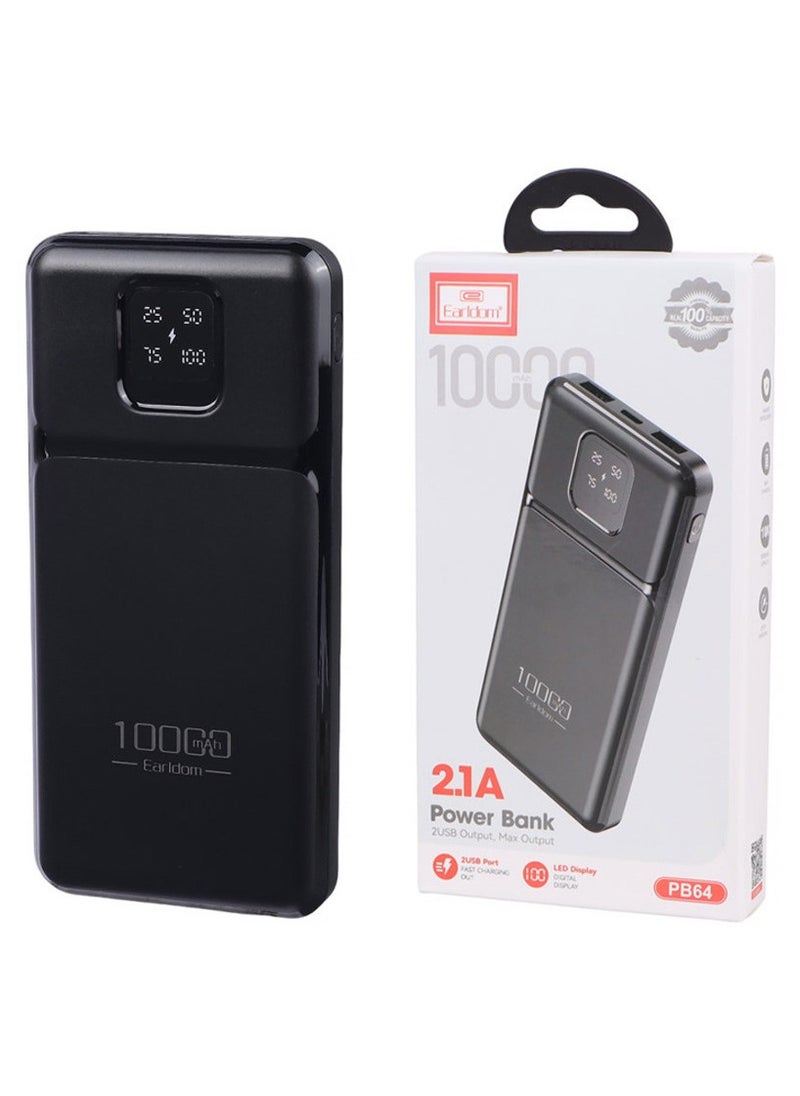 Generic - Earldom Power Bank 10000 MAH- 2.1a 2usb fast charge pb64 - Image 1