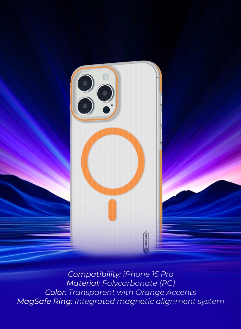 Vipcare Iphone 15 Pro PC Case with Magcase Magnetic Charging Case Scratch Resistant Camera Protection Silicone Case for Iphone 15 Pro - Image 3
